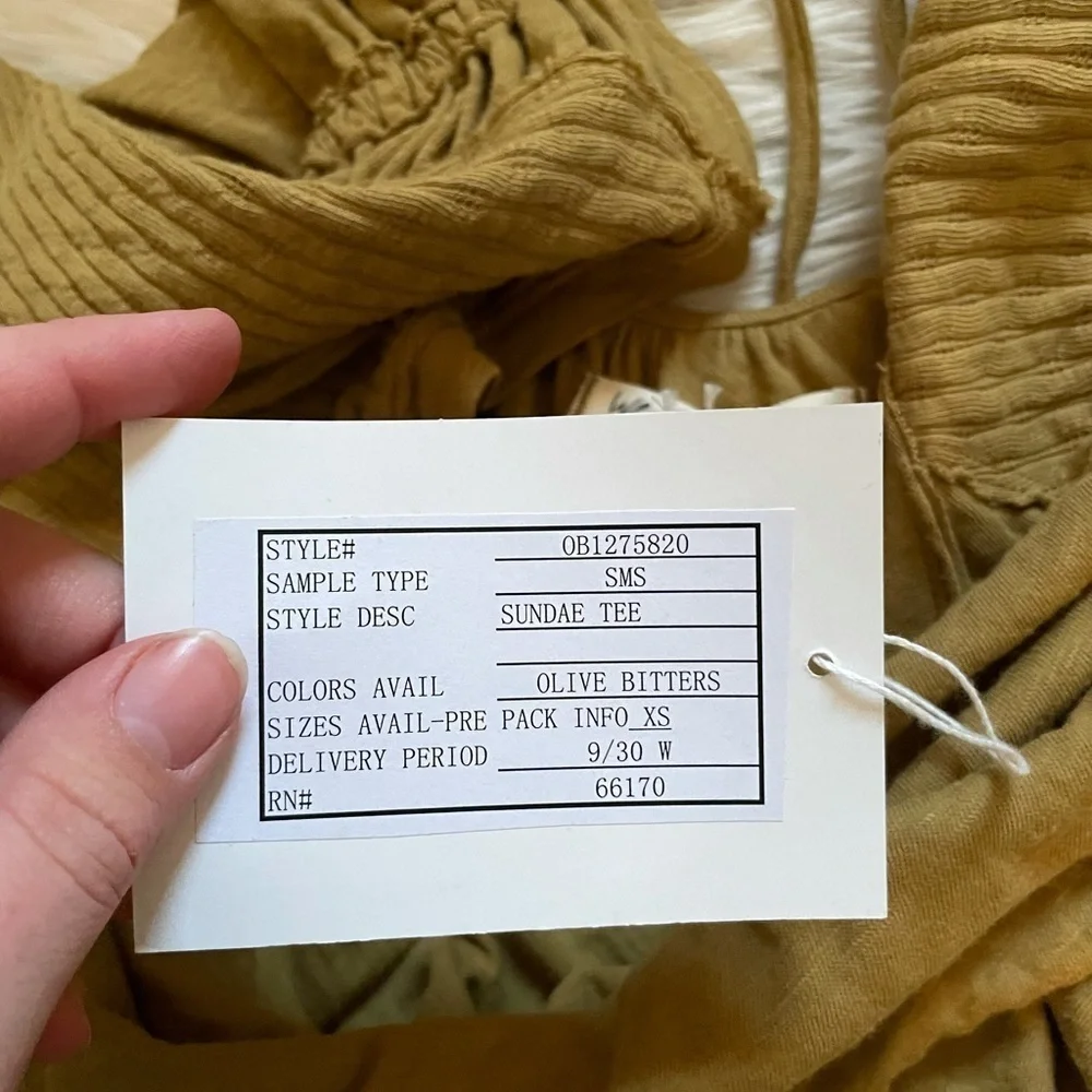 FREE PEOPLE Sundae Long Sleeve Tee